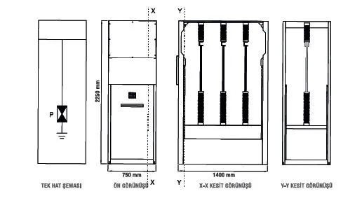 Parafudr Hücresi — Teknik Çizimler